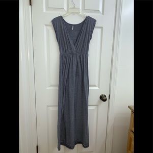 Espresso Maxi Striped Flowing Dress